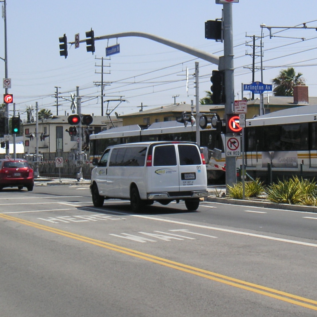 Blank Out signs at Arlington and Expo
                    Line, West LA