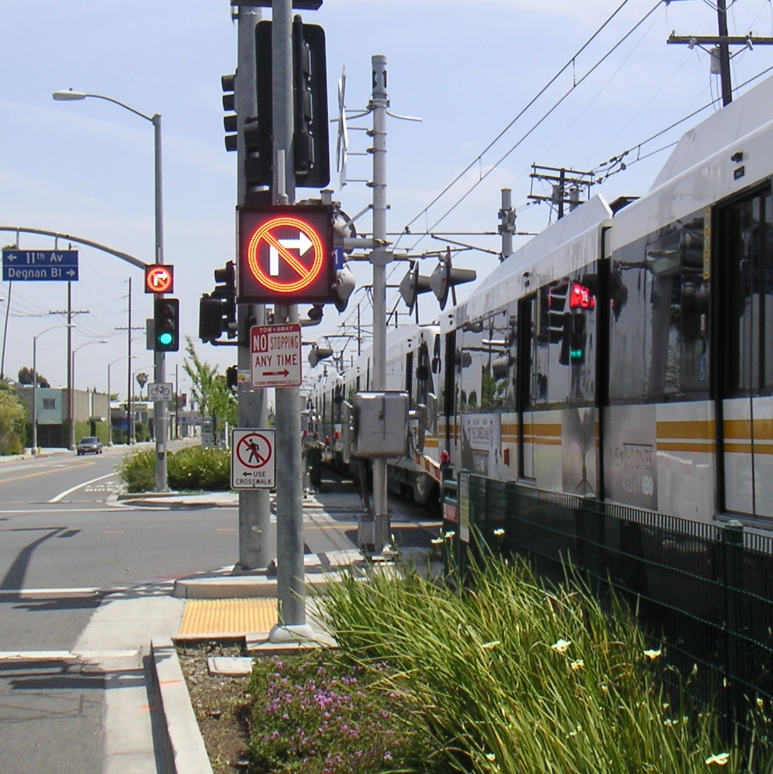 Blank Out signs at Degnan and Expo Line,
                    West LA