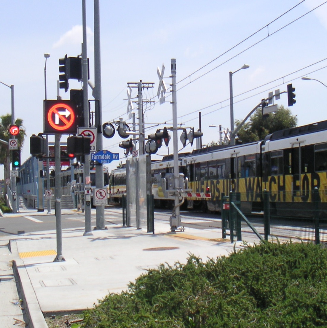 Blank Out signs at Farmdale and Expo Line, West
                LA